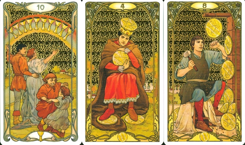 Золотое Таро Уэйт Арт-Нуво (Golden Art Nouveau Tarot)